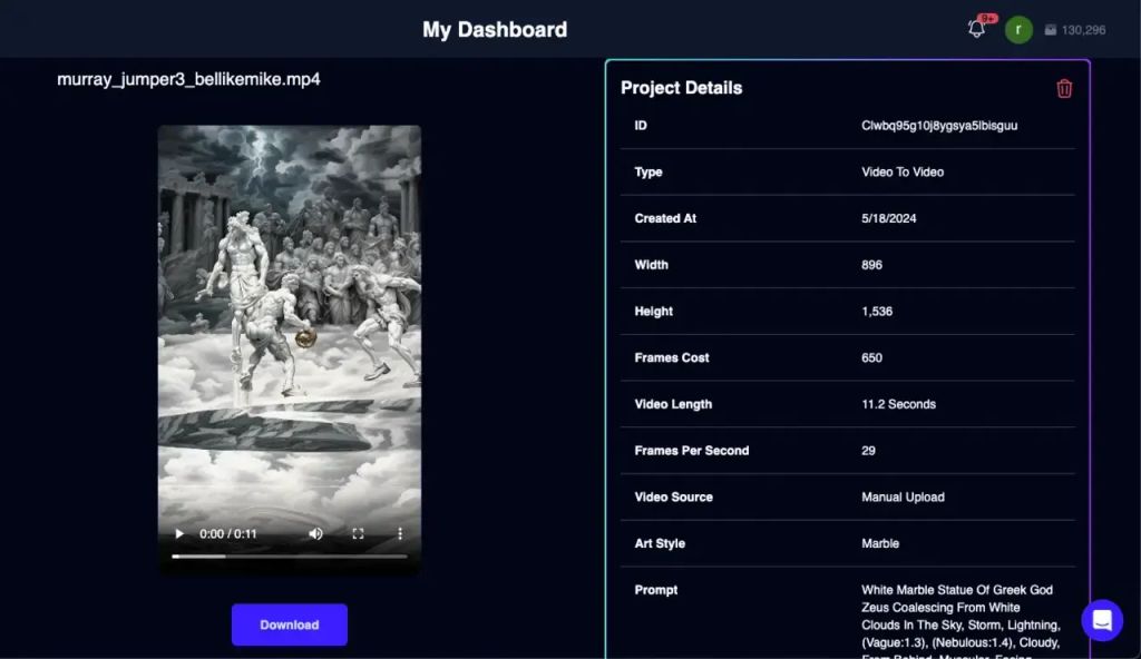 Magic Hour Video Details Page