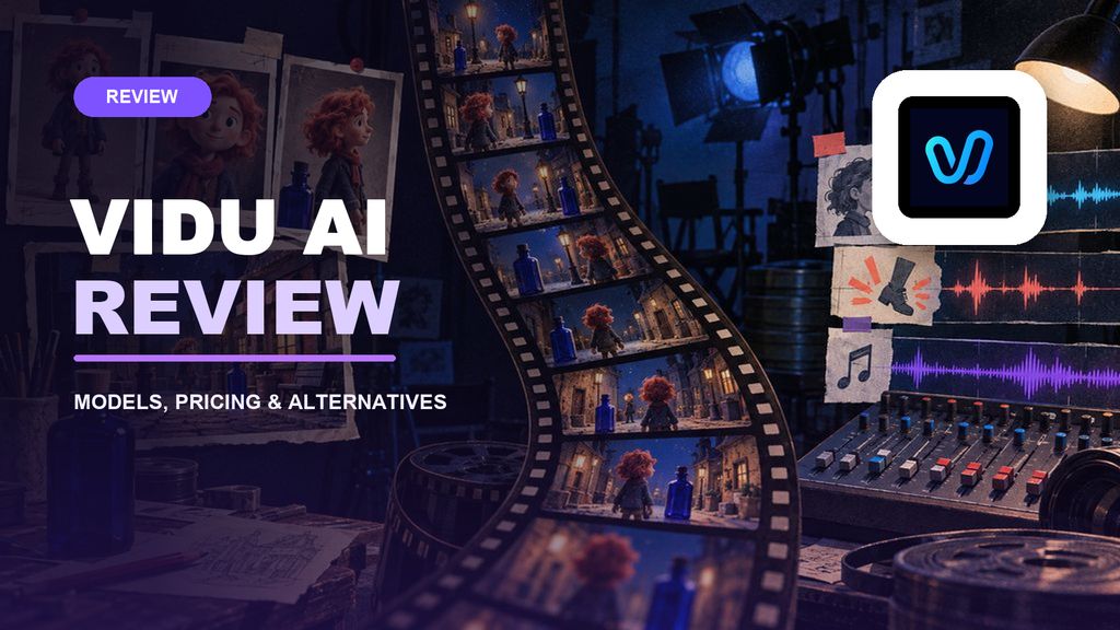 Vidu AI review cover with the official Vidu logo and AI video workflow imagery